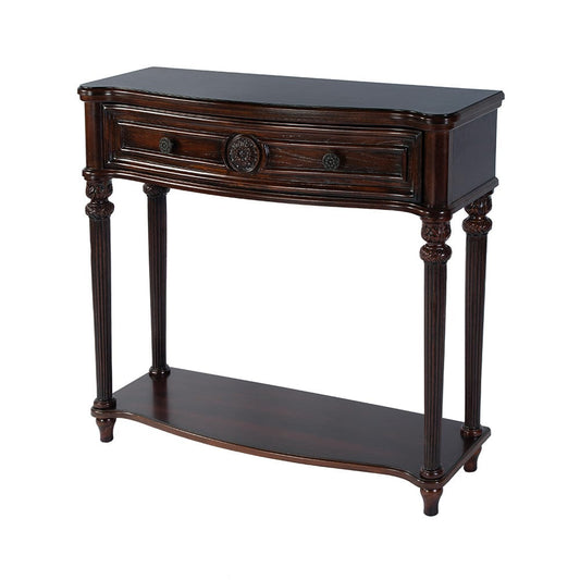Butler Specialty Company - Alexander 37 in. W Rectangular Wood 1 Drawer Console Table w Lower Open Shelf, Dark Brown - 2130024 View 1