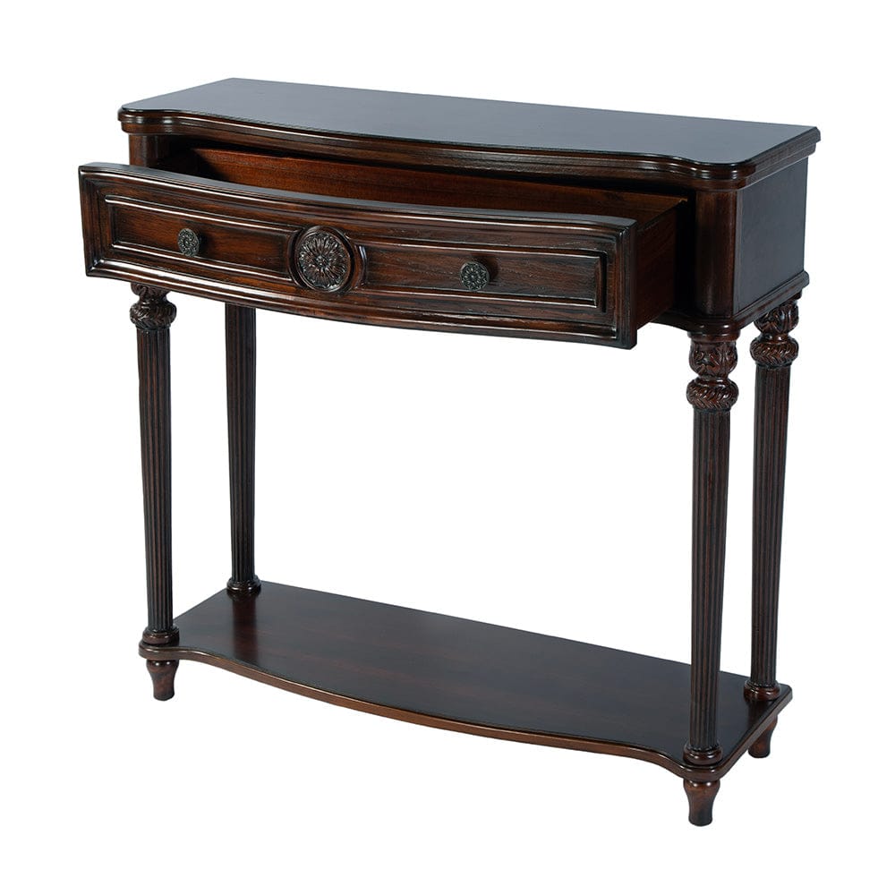Butler Specialty Company - Alexander 37 in. W Rectangular Wood 1 Drawer Console Table w Lower Open Shelf, Dark Brown - 2130024 View 2