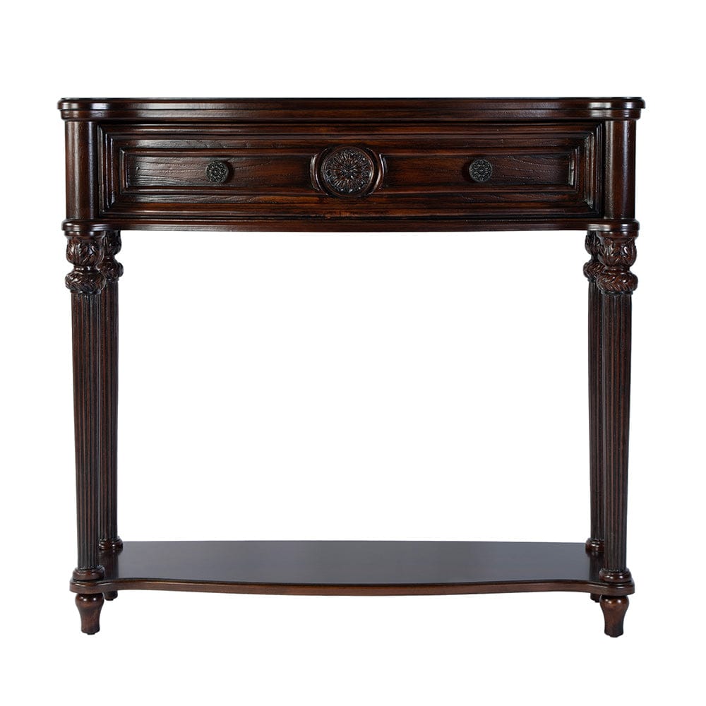 Butler Specialty Company - Alexander 37 in. W Rectangular Wood 1 Drawer Console Table w Lower Open Shelf, Dark Brown - 2130024 View 3
