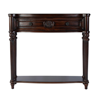 Butler Specialty Company - Alexander 37 in. W Rectangular Wood 1 Drawer Console Table w Lower Open Shelf, Dark Brown - 2130024 View 3
