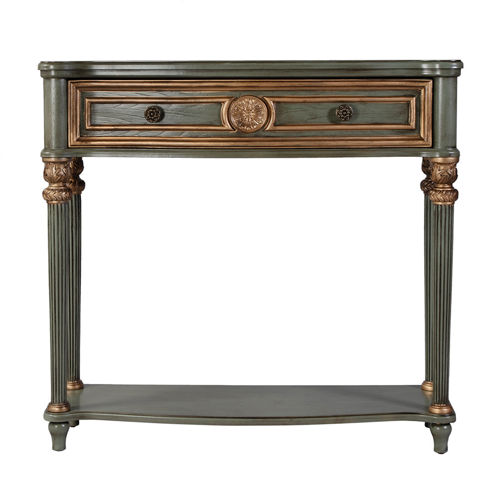 Butler Specialty Company - Alexander 37 in. W Rectangular Wood 1 Drawer Console Table w Lower Open Shelf, Green - 2130482 View 3