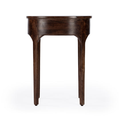 Butler Specialty Company - Alinia 18.5 in. W Oval Wood 1 drawer End Table, Dark Brown - 5596354