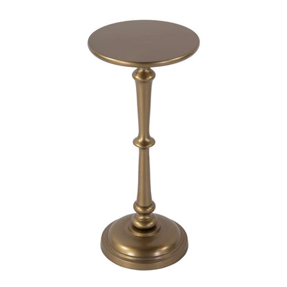 Butler Specialty Company - Alisa 10 in. W Round All Metal Pedestal Base End Table  - Antique Gold - 5929226 view 1