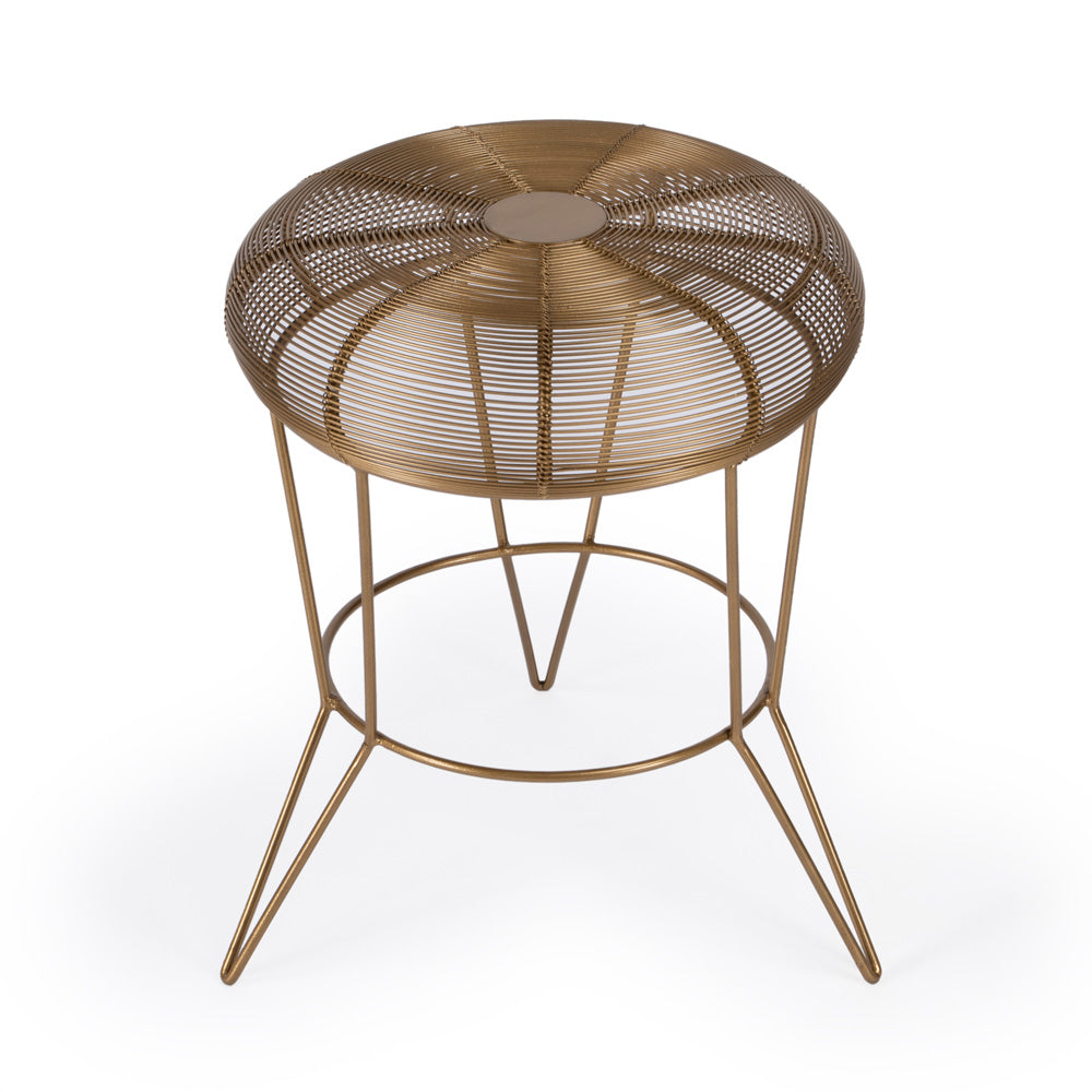 Butler Specialty Company - Allen Decorative Wire Side Table, Antique Gold - 5633226_CLOSEOUT