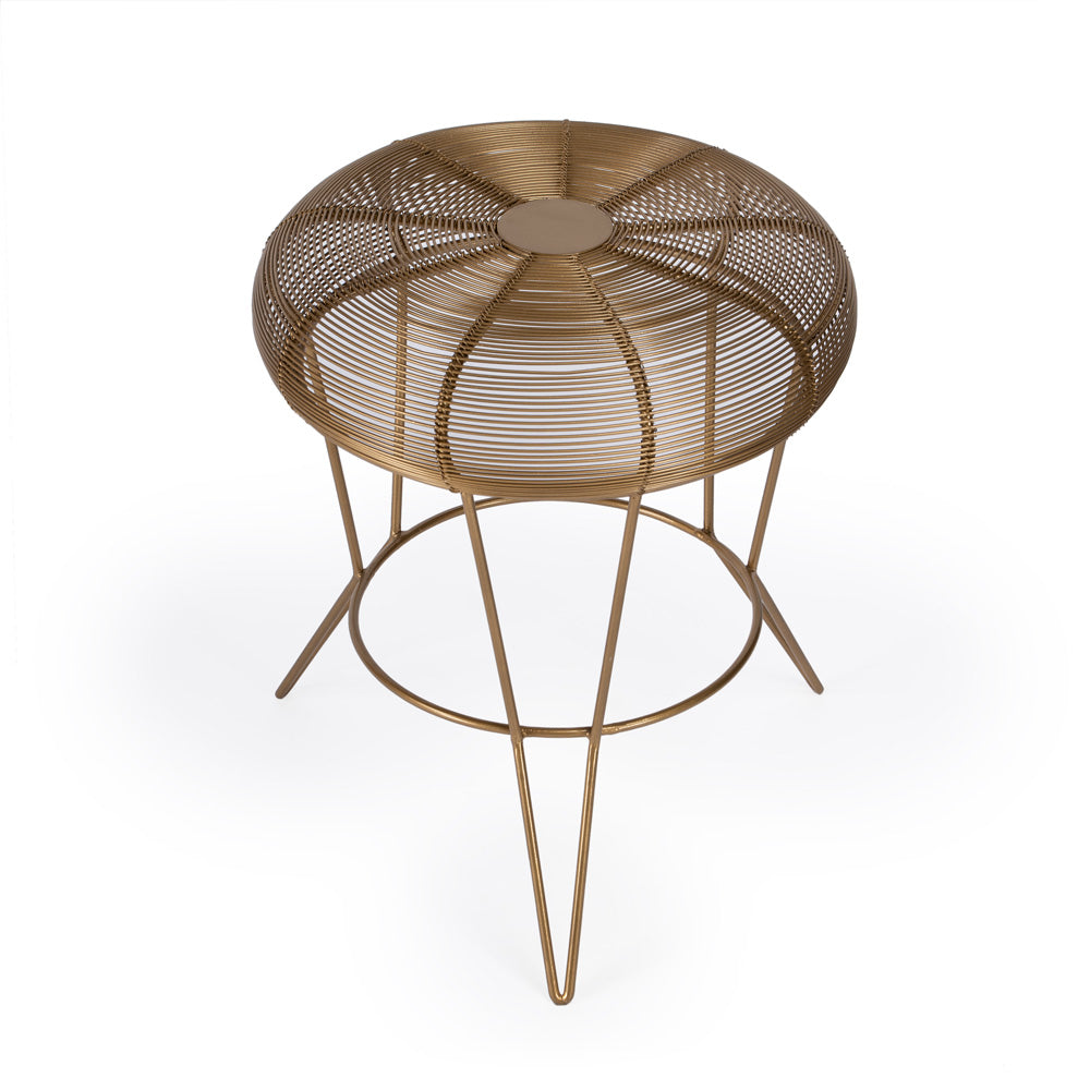 Butler Specialty Company - Allen Decorative Wire Side Table, Antique Gold - 5633226_CLOSEOUT