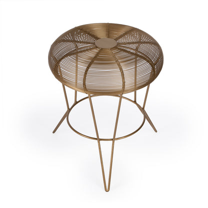 Butler Specialty Company - Allen Decorative Wire Side Table, Antique Gold - 5633226_CLOSEOUT
