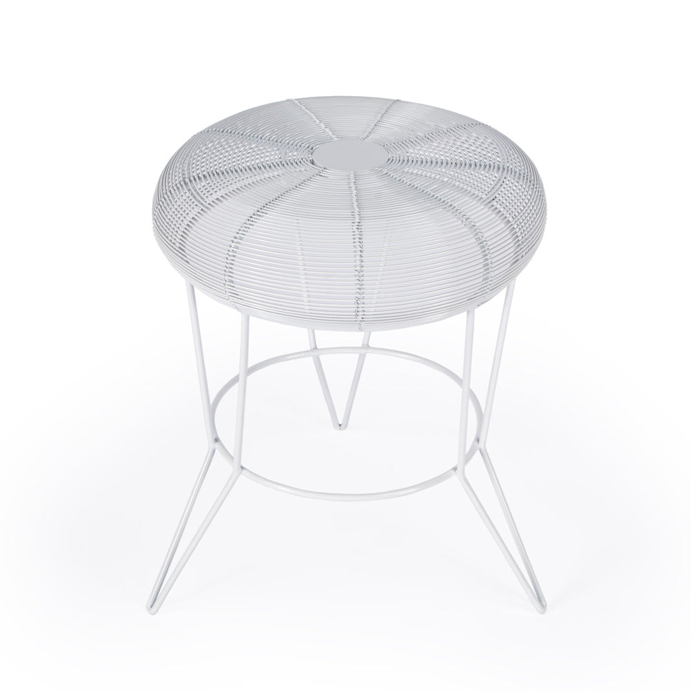 Butler Specialty Company - Allen Decorative Wire Side Table, White - 5633288_CLOSEOUT