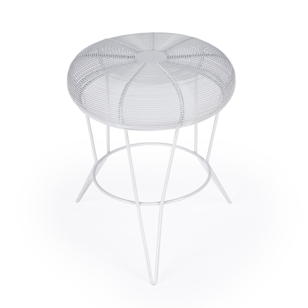 Butler Specialty Company - Allen Decorative Wire Side Table, White - 5633288_CLOSEOUT