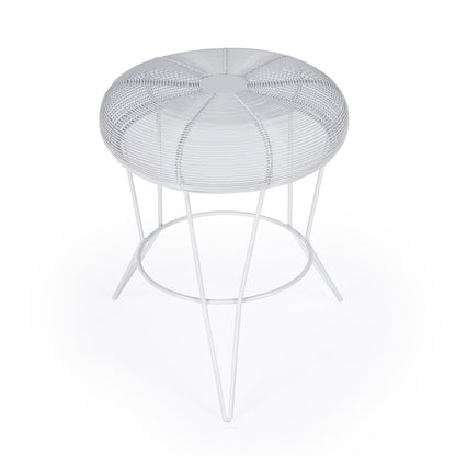 Butler Specialty Company - Allen Decorative Wire Side Table, White - 5633288_CLOSEOUT