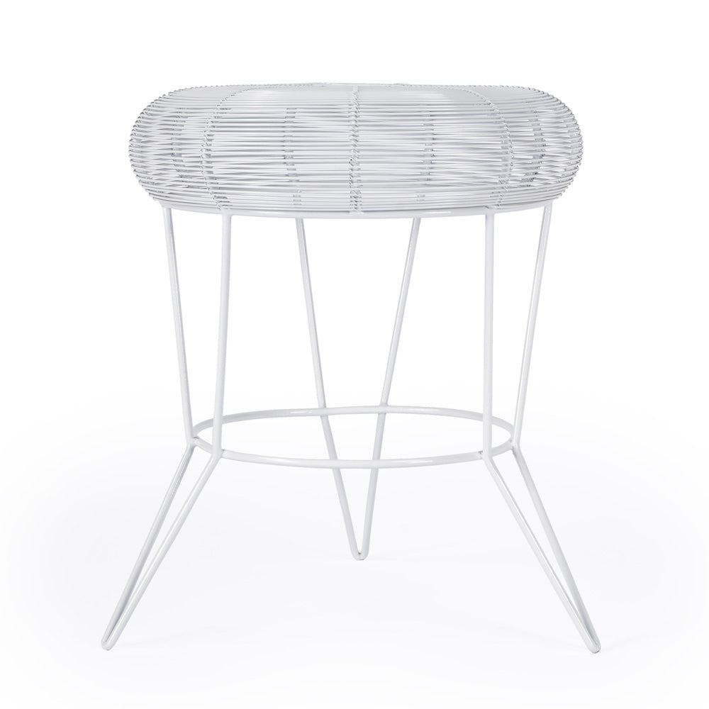Butler Specialty Company - Allen Decorative Wire Side Table, White - 5633288_CLOSEOUT