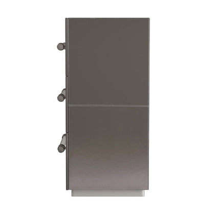 Butler Specialty Company - Allman 48 in. W Rectangular Wood and Leather 3 Drawer Accent Chest, Silver - 5948435 view 4