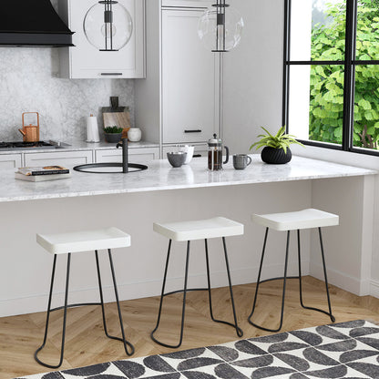 Butler Specialty Company - Alton 25.5 in. Seat Height Wood & Metal Backless Counter Stool, Multi-Color - 1839290