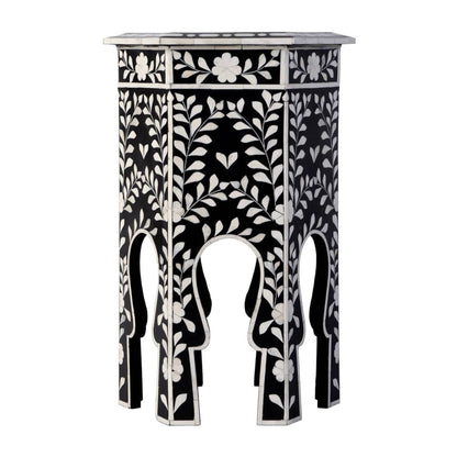 Butler Specialty Company - Amaya 16 in. W Hexagon Bone Inlay Side Table, Black, White - 5895318 view 2