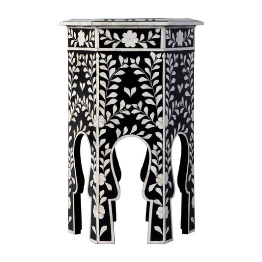 Butler Specialty Company - Amaya 16 in. W Hexagon Bone Inlay Side Table, Black, White - 5895318 view 2