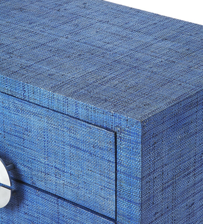 Butler Specialty Company - Amelle 24 in. W Rectangular Raffia 2 Drawer Nightstand, Blue - 4357361