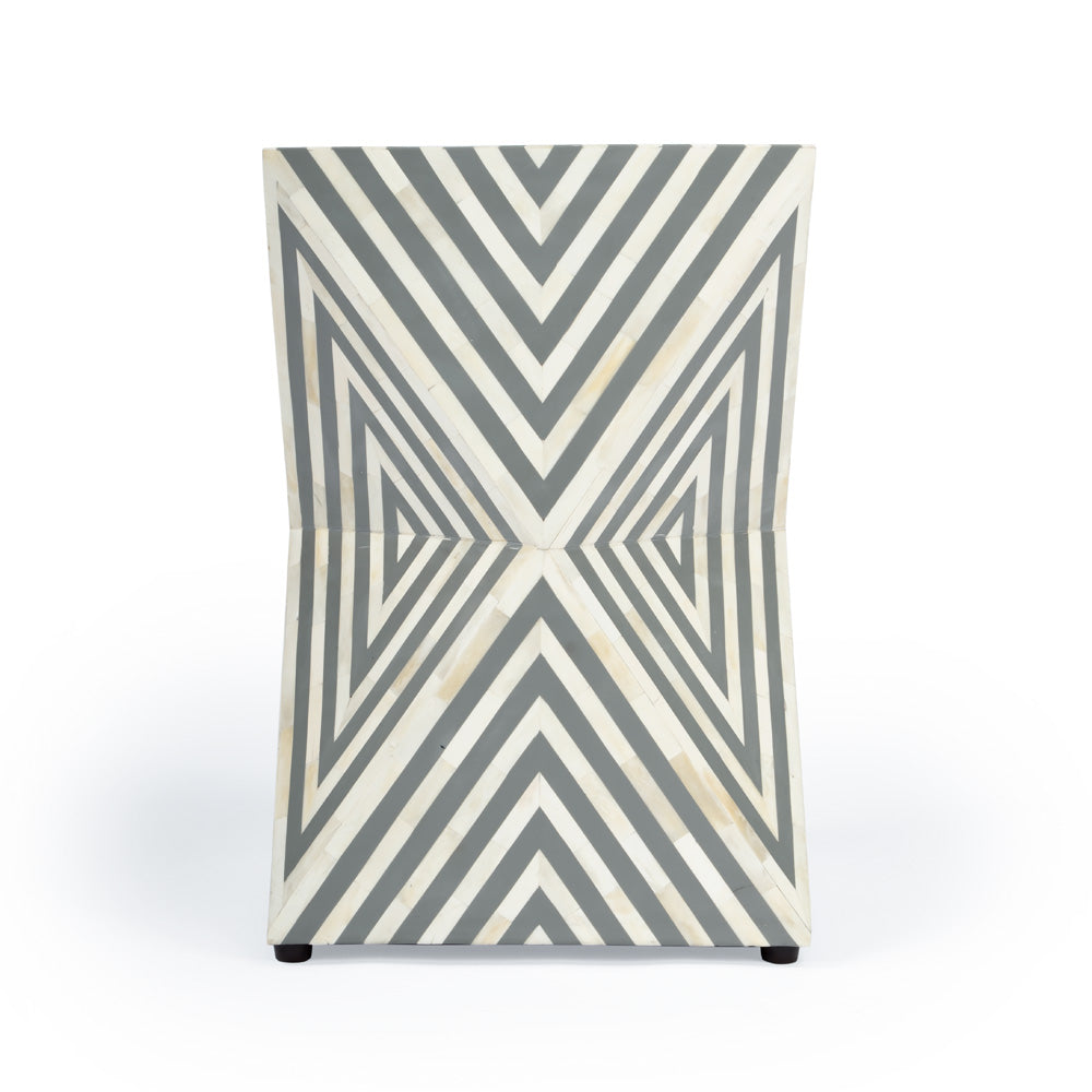 Butler Specialty Company - Anais and Grey Bone Inlay Side Table, Gray and White - 5510321