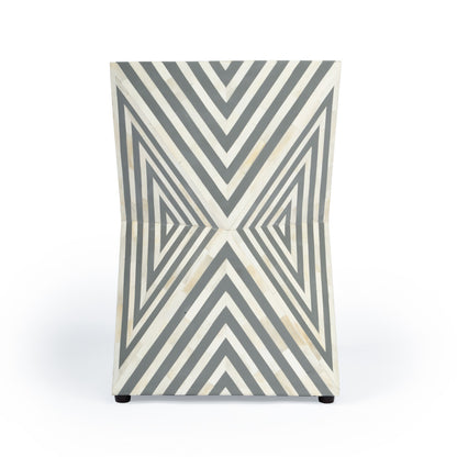 Butler Specialty Company - Anais and Grey Bone Inlay Side Table, Gray and White - 5510321
