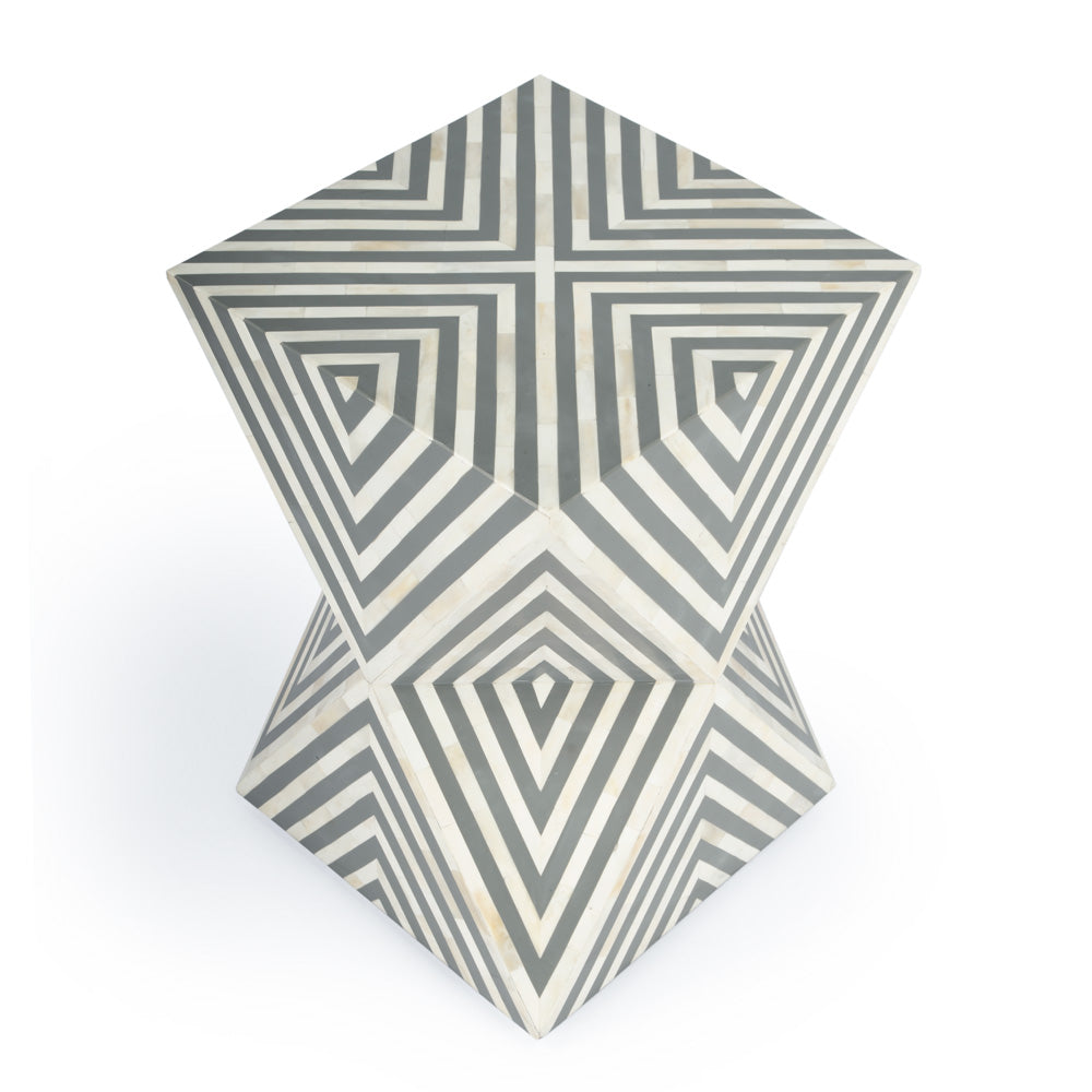 Butler Specialty Company - Anais and Grey Bone Inlay Side Table, Gray and White - 5510321