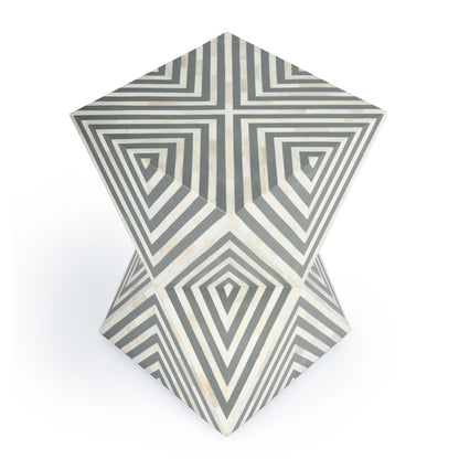 Butler Specialty Company - Anais and Grey Bone Inlay Side Table, Gray and White - 5510321