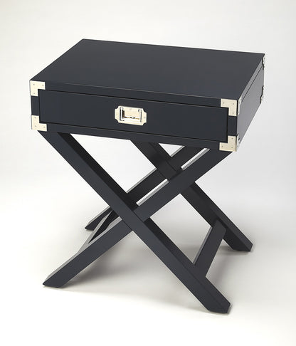 Butler Specialty Company - Campaign - Anew 24.25 in. W Rectangular 1 Drawer Campaign Side Table, Blue - 5258291