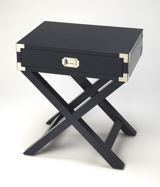 Butler Specialty Company - Campaign - Anew 24.25 in. W Rectangular 1 Drawer Campaign Side Table, Blue - 5258291