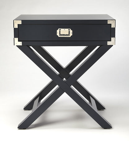 Butler Specialty Company - Campaign - Anew 24.25 in. W Rectangular 1 Drawer Campaign Side Table, Blue - 5258291