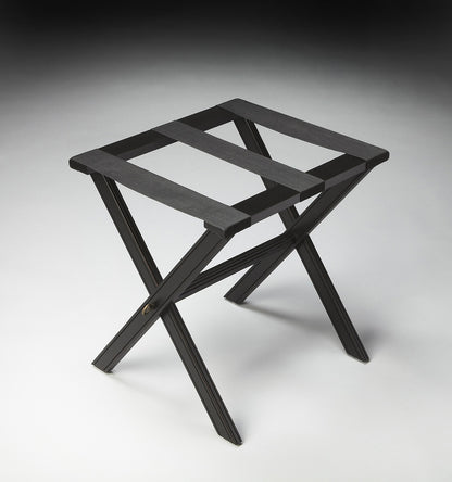Butler Specialty Company - Anthony 25.25 in. W Wood Luggage Rack, Black - 1222111