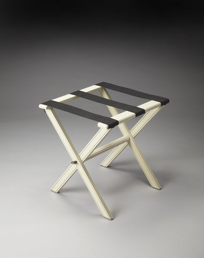 Butler Specialty Company - Anthony 25.25 in. W Wood Luggage Rack, White - 1222222