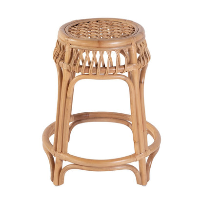 Butler Specialty Company - Antigua 24.75 in. Seat Height Round  Rattan Counter Stool w Footrest, Natural - 5953404 View 2