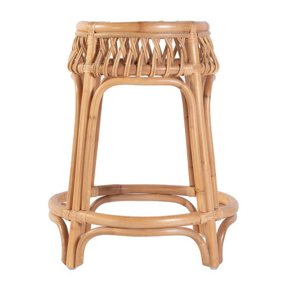 Butler Specialty Company - Antigua 24.75 in. Seat Height Round  Rattan Counter Stool w Footrest, Natural - 5953404 View 3
