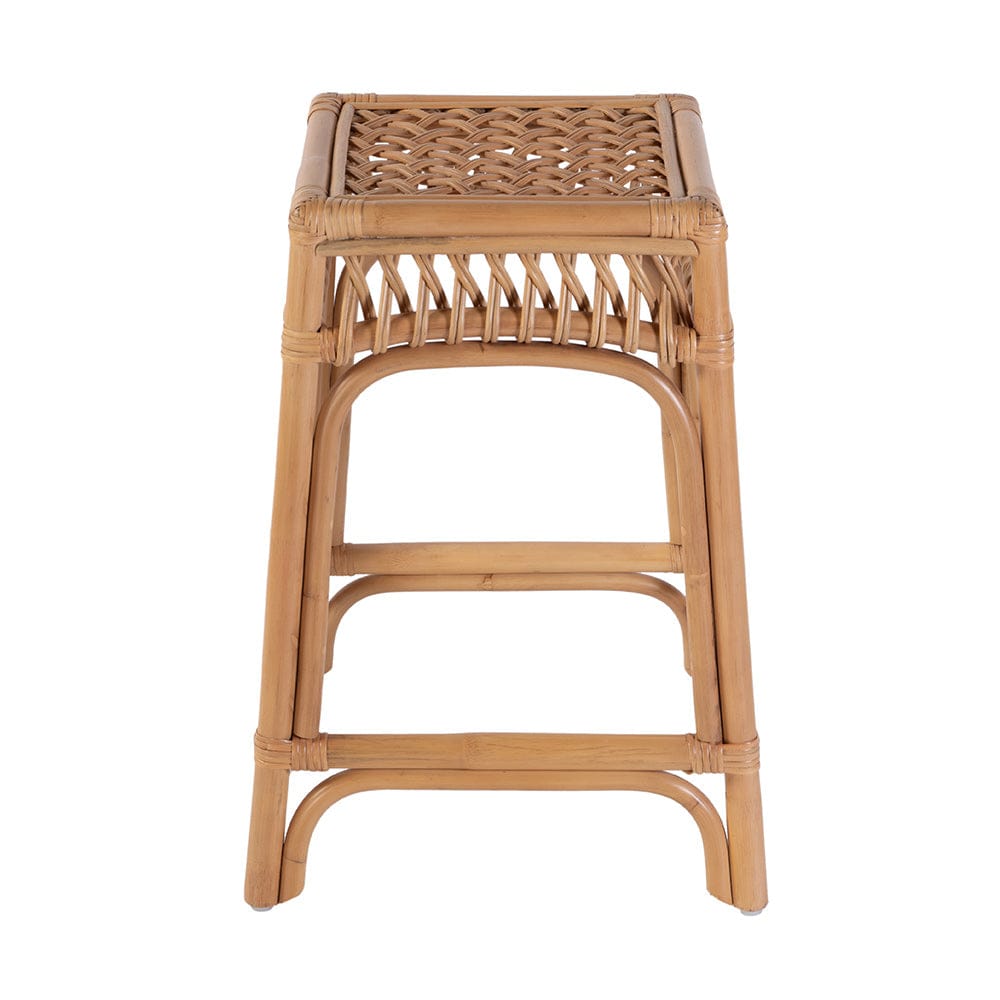 Butler Specialty Company - Antigua 24.75 in. Seat Height Square Rattan Counter Stool w Footrest, Natural - 5955404 View 2