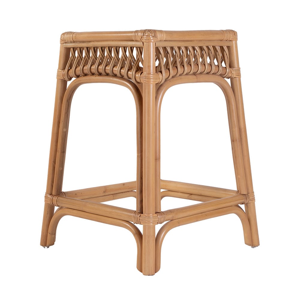 Butler Specialty Company - Antigua 24.75 in. Seat Height Square Rattan Counter Stool w Footrest, Natural - 5955404 View 4