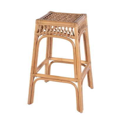 Butler Specialty Company - Antigua 30.25 in. Seat Height Square Rattan Bar Stool w Footrest, Natural - 5954404 View 1