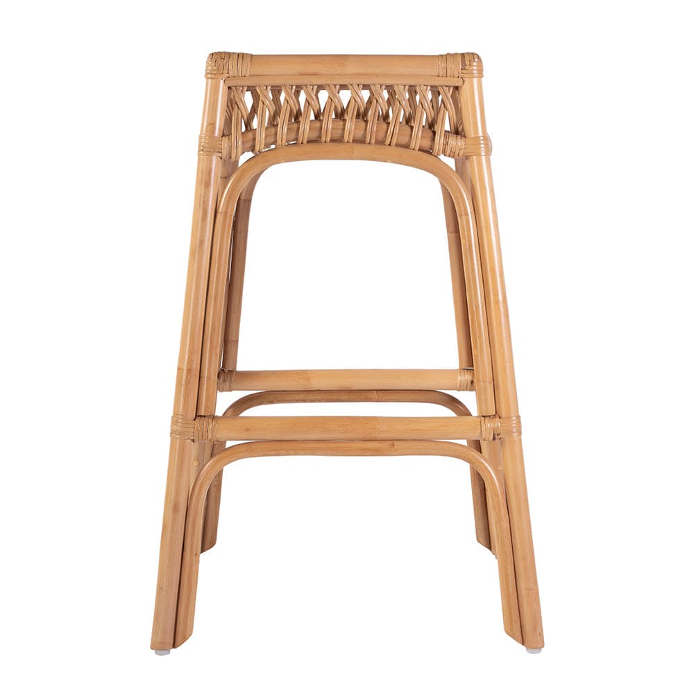 Butler Specialty Company - Antigua 30.25 in. Seat Height Square Rattan Bar Stool w Footrest, Natural - 5954404 View 2