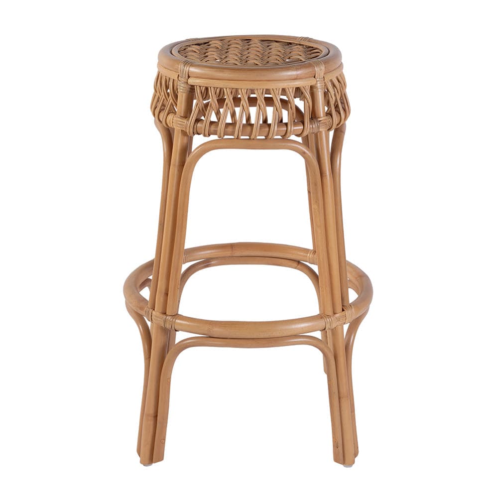 Butler Specialty Company - Antigua 30.5 in. Seat Height Round Rattan Bar Stool w Footrest, Natural - 5952404 View 2