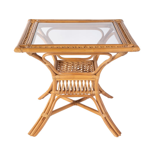 Butler Specialty Company - Antigua 34.25 in. W Square Rattan Glass Top Dining Table, Natural - 5956404 View 2