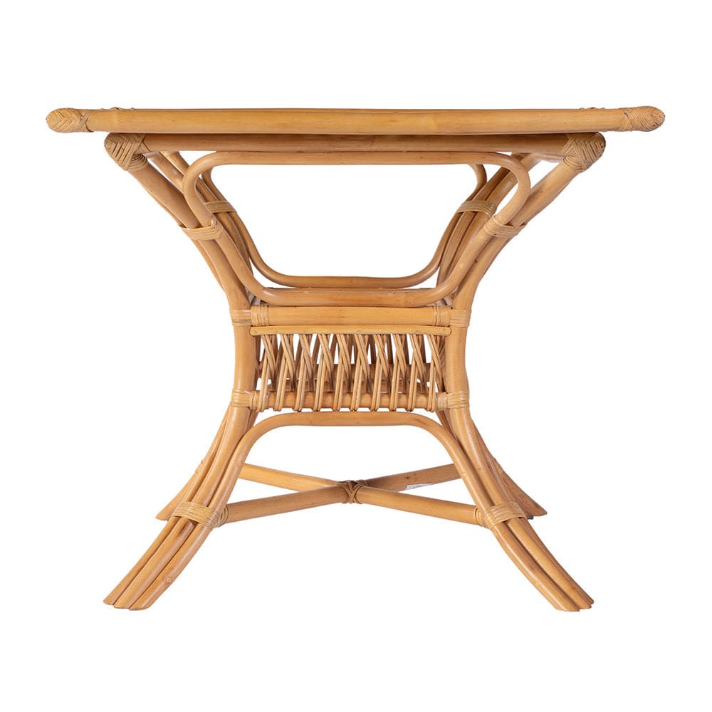 Butler Specialty Company - Antigua 34.25 in. W Square Rattan Glass Top Dining Table, Natural - 5956404 View 3