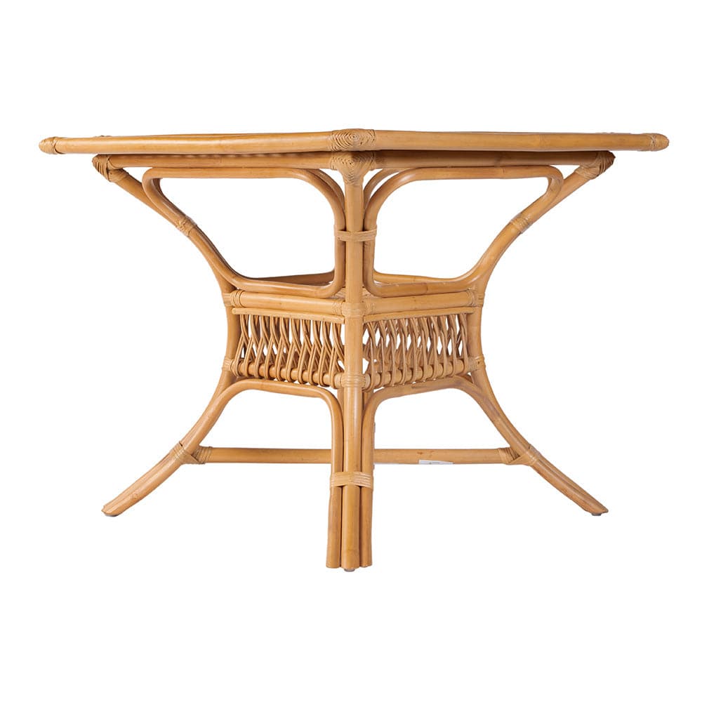 Butler Specialty Company - Antigua 34.25 in. W Square Rattan Glass Top Dining Table, Natural - 5956404 View 4