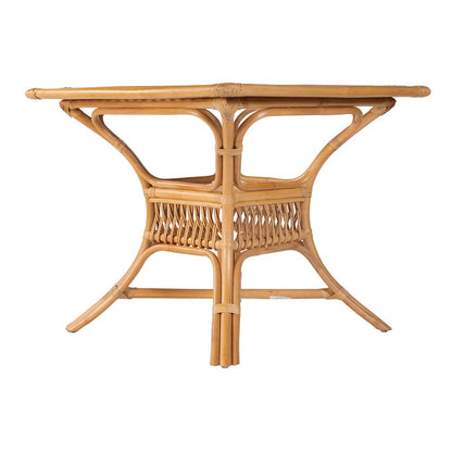 Butler Specialty Company - Antigua 34.25 in. W Square Rattan Glass Top Dining Table, Natural - 5956404 View 4