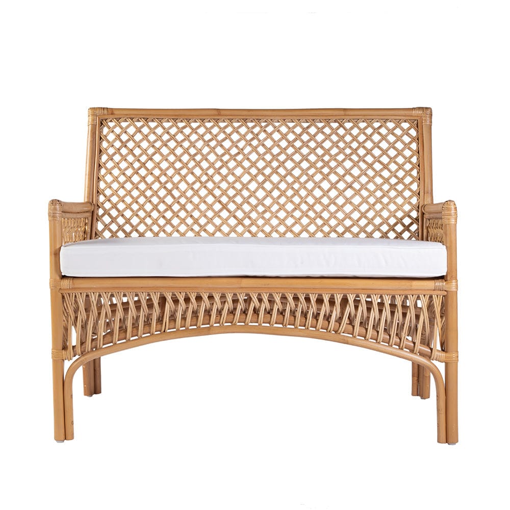 Butler Specialty Company - Antigua 42 in. W Rectangular Rattan Dining Bench w Back, Natural - 5957404 View 2