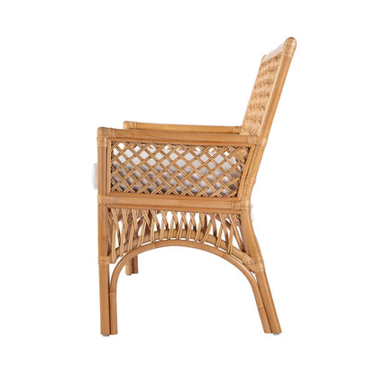 Butler Specialty Company - Antigua 42 in. W Rectangular Rattan Dining Bench w Back, Natural - 5957404 View 3
