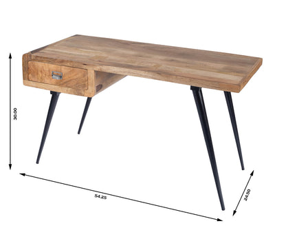 Butler Specialty Company - Anuri Natural Wood & Metal Desk, Light Brown - 5449312