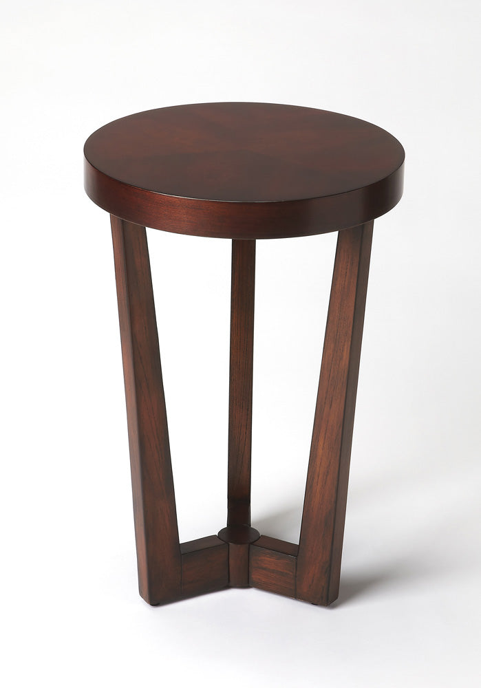 Butler Specialty Company - Aphra 16 in. W Round Wood Side Table, Dark Brown - 6021024