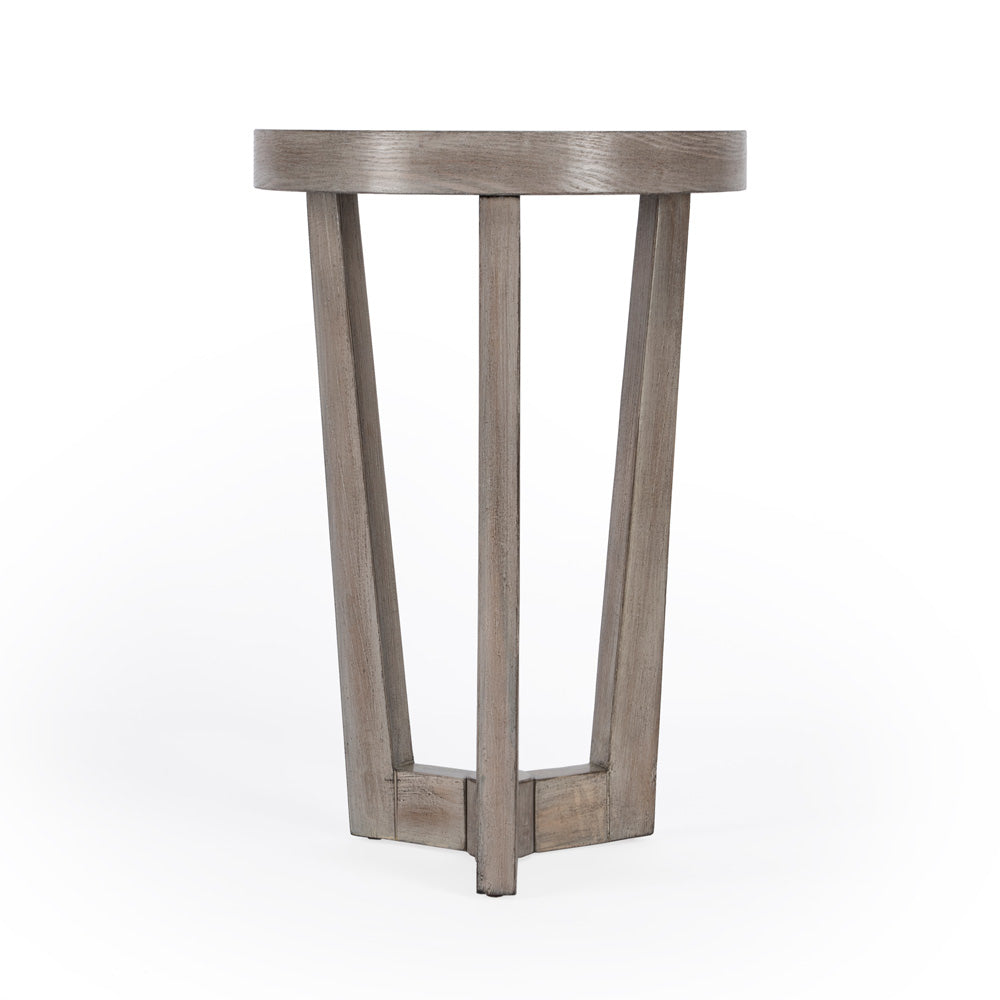 Butler Specialty Company - Aphra 16 in. W Round Wood Side Table, Gray ...