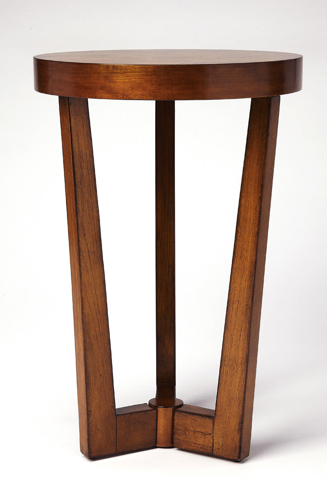 Butler Specialty Company - Aphra 16 in. W Round Wood Side Table, Medium Brown - 6021101