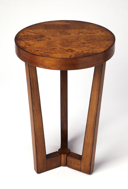 Butler Specialty Company - Aphra 16 in. W Round Wood Side Table, Medium Brown - 6021101