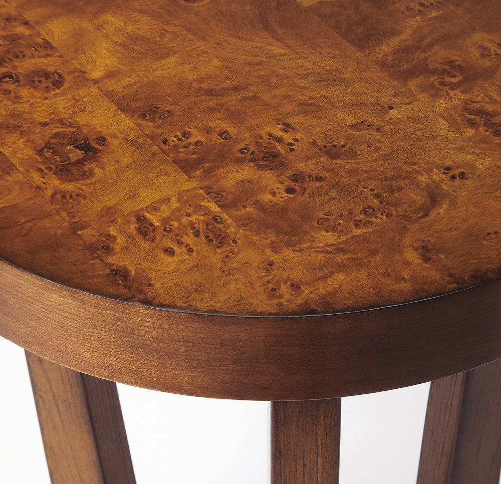 Butler Specialty Company - Aphra 16 in. W Round Wood Side Table, Medium Brown - 6021101