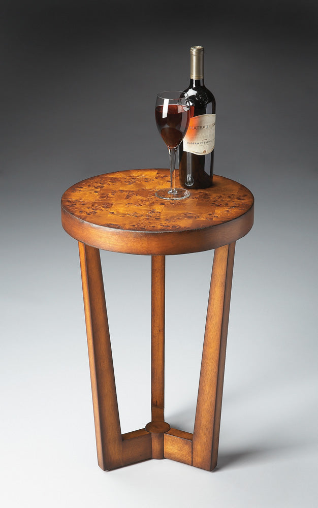 Butler Specialty Company - Aphra 16 in. W Round Wood Side Table, Medium Brown - 6021101