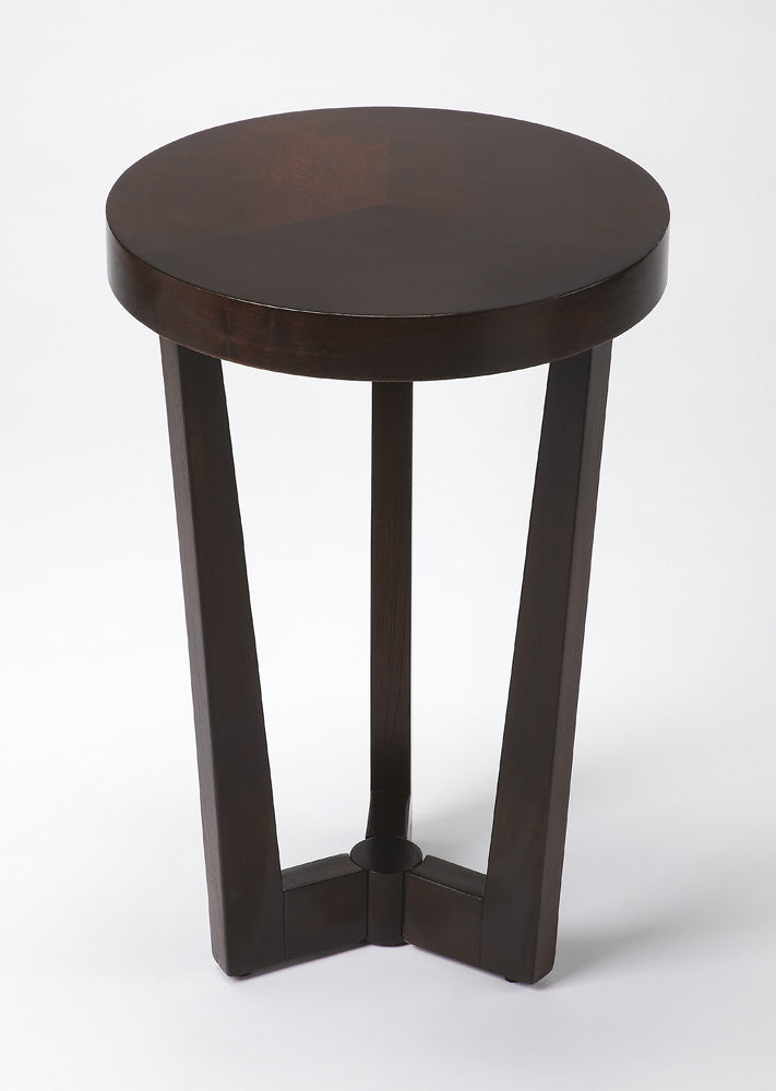 Butler Specialty Company - Aphra 16 in. W Round Wood Side Table, Merlot - 6021022