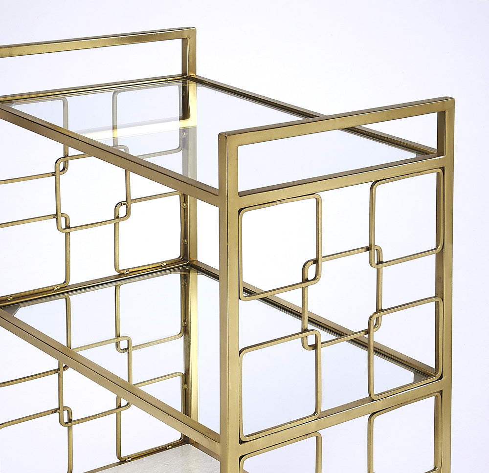 Butler Specialty Company - Arcadia Polished Bar Cart, Gold - 5347402